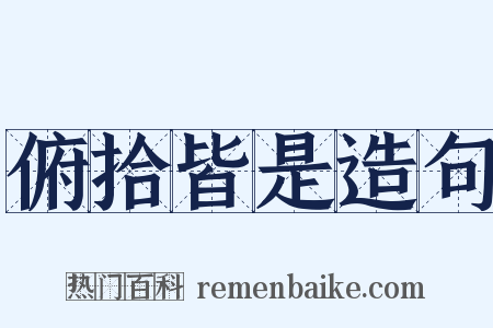 俯拾皆是造句是什么意思的图片